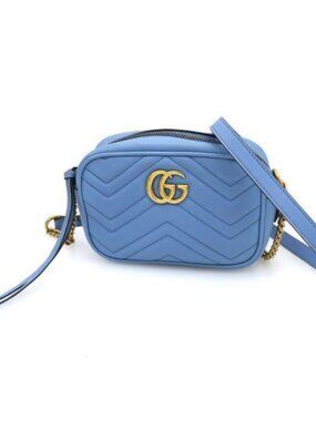 Gucci GG Marmont Camera Bag Light Blue